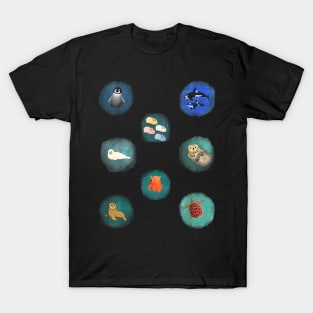 Sea Life 1 - Watercolor Print T-Shirt